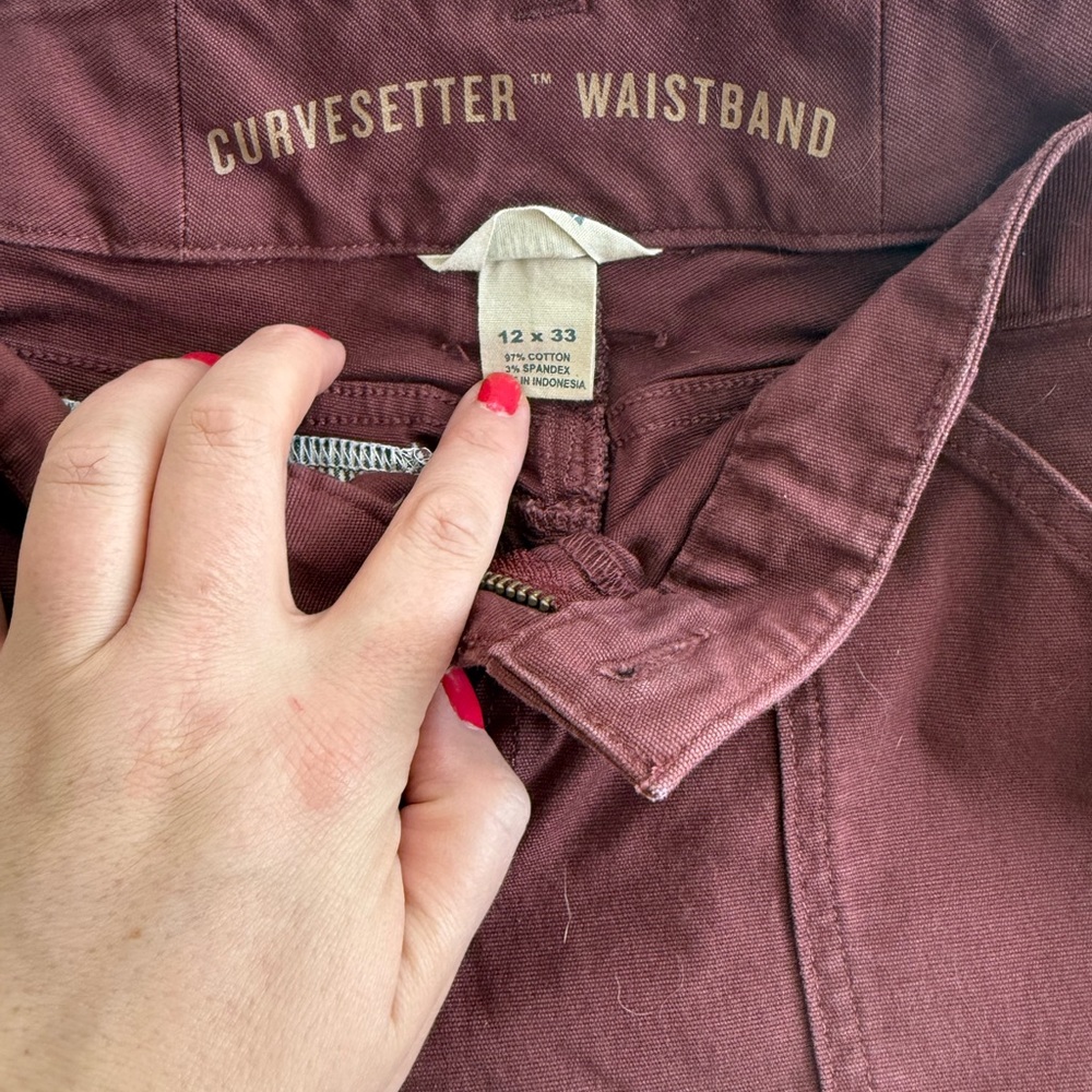 Womens Burgundy Cargo Pants Duluth - Picture 5 of 7